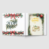 Personalized Rustic Christmas Foil Guestbook | Vin Gastenboek (Volledig)