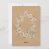 Personalized Rustic Easter Floral - Green Script Feestdagenkaart (Achterkant)