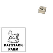 Personalized Rustic Hen Name Egg Love Rubberstempel (Gestempeld)