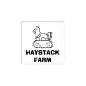 Personalized Rustic Hen Name Egg Love Rubberstempel (Afrduk)