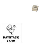 Personalized Rustic Hen Name Egg Love Rubberstempel (Gestempeld)