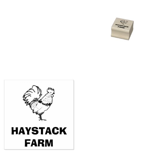 Personalized Rustic Hen Name Egg Love Rubberstempel (Gestempeld)