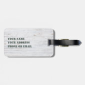 Personalized Rustic Mountain Bagagelabel (Achterkant horizontaal)