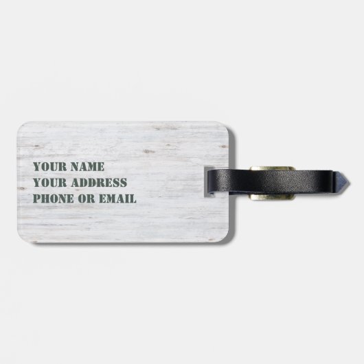 Personalized Rustic Mountain  Bagagelabel (Achterkant horizontaal)