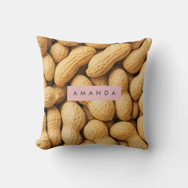 Personalized Rustic Peanut Snack Design Kussen (Voorkant)