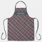 Personalized Rustic Plaid Tartan Cooking Grilling Schort (Voorkant)