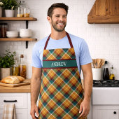 Personalized Rustic Plaid Tartan Grilling Cooking Schort