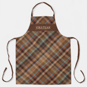 Personalized Rustic Tartan Plaid Cooking Grilling Schort (Voorkant)