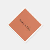 Personalized Rustic Terracotta Wedding Napkins Servet (Hoek)