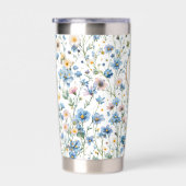 Personalized Rustic Wildflower Floral Monogram Geïsoleerde Drinkbeker (Rechts)