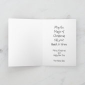 Personalized Rustic Wreath Holiday Greeting Kaart (Binnen)