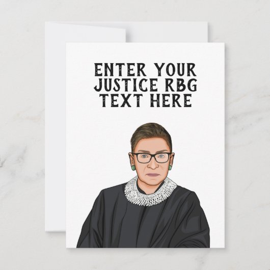 PERSONALIZED RUTH BADER GINSBURG KAART (Voorkant)