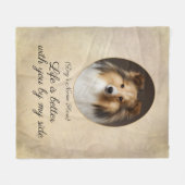 Personalized Sable Sheltie by My Side Fleece Deken (Voorkant (Horizontaal))