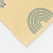 Personalized Safari Animal Baby Blanket with Name Fleece Deken (Hoek)