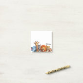 Personalized Safari Friends Jungle Sticky Notes (Op bureau)