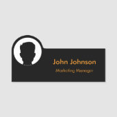 Personalized Safety-Pin Name Tag with Profile (Voorkant)