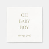 Personalized Sage Green Baby Boy Shower Servet (Voorkant)