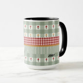 Personalized Sage Green Floral Name Mug Mok (Voorkant rechts)