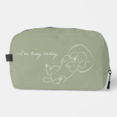 Personalized Sage Green Poodle Dog Mom Gift Toilettasje (Voorkant)