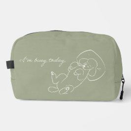 Personalized Sage Green Poodle Dog Mom Gift Toilettasje