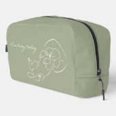 Personalized Sage Green Poodle Dog Mom Gift Toilettasje (Rechterhoek)