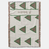 Personalized Sage Green Taupe Triangle Modern Chic Deken (Voorkant Verticaal)