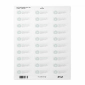 Personalized sage green wedding return address etiket (Full Sheet)