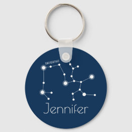 Personalized Sagittarius Zodiac Constellation Sleutelhanger