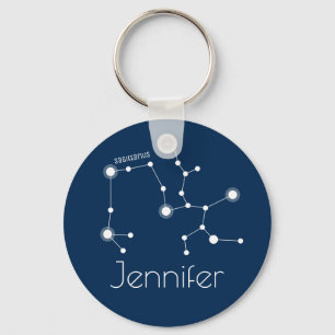 Personalized Sagittarius Zodiac Constellation Sleutelhanger