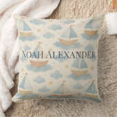 Personalized Sailboat Nursery Pillow Kussen (Deken)