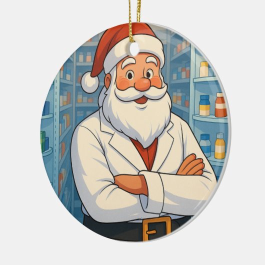 Personalized Santa as a Pharmacist Ornament (Links)