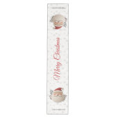 Personalized Santa Christmas – Family Name Medium Tafelloper (Voorkant)