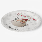 Personalized Santa Christmas Paper Plate Papieren Bordje (Gekanteld)