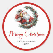 Personalized Santa Claus Label for Holiday Gifts (Voorkant)