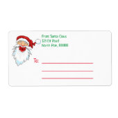 Personalized Santa Claus Mailing Label (Voorkant)