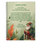 Personalized Santa Claus North Pole Reindeer Green Notitieboek (Voorkant)