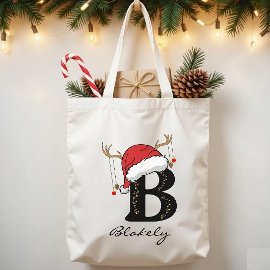 Personalized Santa Claus Tote for Mom or Grandma Tote Bag