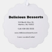 Personalized Santa Cupcake Christmas Business Card Ornament Kaart (Achterkant)