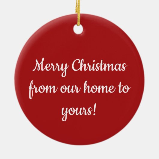 Personalized Santa Fox Ceramic Christmas Ornament  (Achterkant)