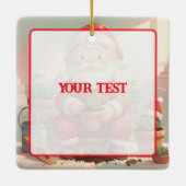 Personalized Santa Gardener Succulent Christmas Keramisch Ornament (Achterkant)