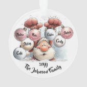 Personalized Santa in Snow Acrylic Ornament (achterkant)