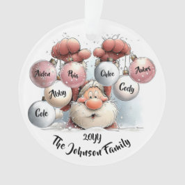 Personalized Santa in Snow Acrylic Ornament