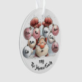 Personalized Santa in Snow Acrylic Ornament (voorkant)