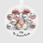 Personalized Santa in Snow Acrylic Ornament (voorkant)