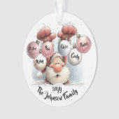 Personalized Santa in Snow Acrylic Ornament (voorkant)