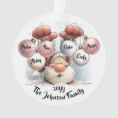 Personalized Santa in Snow Acrylic Ornament (voorkant)