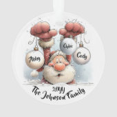 Personalized Santa in Snow Acrylic Ornament (achterkant)