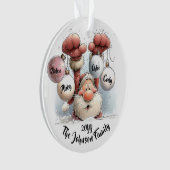 Personalized Santa in Snow Acrylic Ornament (voorkant)