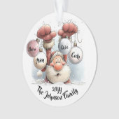 Personalized Santa in Snow Acrylic Ornament (voorkant)