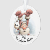 Personalized Santa in Snow Acrylic Ornament (voorkant)